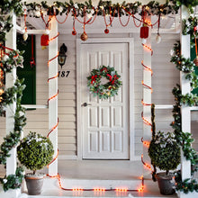 Cargar imagen en el visor de la galería, Regal Holiday Glam 24 Christmas Wreath, Prelit with Frosty Branches, Snowy Pinecones, Red Bows and Berry Clusters
