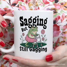 Carregar imagem no visualizador da galeria, Sagging But Still Gagging Personalized Mug, Sarcastic Grandma Mug With Custom Name
