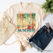 Carregar imagem no visualizador da galeria, Summer Never Ends T-Shirt, Vintage White and Natural Van Tee

