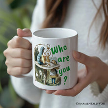Load image into Gallery viewer, The Caterpillar Who Are You Vintage Personalized Mug, Alice's Adventures in Wonderland with Custom Name
