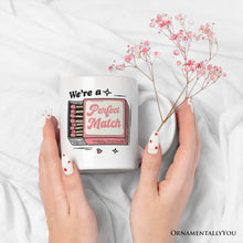 Load image into Gallery viewer, We're a Perfect Match Personalized Mug for Couple, Retro Cute Gift With Custom Names
