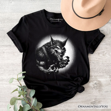 Cargar imagen en el visor de la galería, Werewolf Spooky Portrait T-Shirt, Horror Villain Theme Halloween Tee
