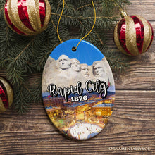 Load image into Gallery viewer, Adventurous Rapid City Christmas Ornament, South Dakota Mt. Rushmore Heritage Gift and Souvenir
