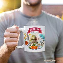 Carregar imagem no visualizador da galeria, Artistic Florida State Themes and Landmarks Personalized Mug With Custom Name

