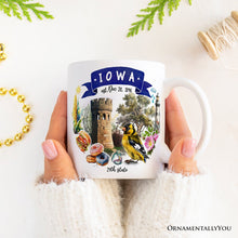 Carregar imagem no visualizador da galeria, Artistic Iowa State Themes and Landmarks Personalized Mug With Custom Name
