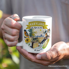 Carregar imagem no visualizador da galeria, Artistic Maryland State Themes and Landmarks Personalized Mug With Custom Name
