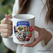 Carregar imagem no visualizador da galeria, Artistic Oklahoma State Themes and Landmarks Personalized Mug With Custom Name
