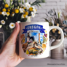 Carregar imagem no visualizador da galeria, Artistic Oregon State Themes and Landmarks Personalized Mug With Custom Name

