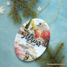 Load image into Gallery viewer, Athens Acropolis Historical Landmarks Ornament, Greek Artistic Heritage Christmas Gift and Travel Souvenir
