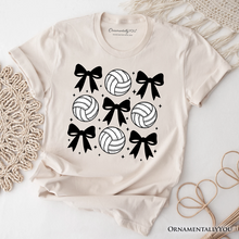Load image into Gallery viewer, Coquette Volleyball Bows T-Shirt, Cute Athletic Sports Game Day Tee
