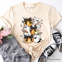 Load image into Gallery viewer, Cute Ghost Teacher Halloween T-Shirt, Retro Boo Spooky School Tee
