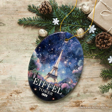 Load image into Gallery viewer, Eiffel Tower Majestic Night View Christmas Ornament, France Souvenir and Gift
