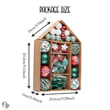 Load image into Gallery viewer, Elegantly Distinct Set of Christmas Ornaments Magenta, Green, White and Red Baubles, Icicles and Stars
