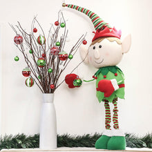 Load image into Gallery viewer, Elf Theme Christmas Ornament Set, 9 Baubles Green and Red
