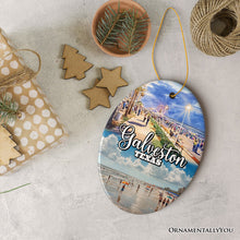 Carregar imagem no visualizador da galeria, Galveston Cultural Ceramic Ornament, Texas Coastal Christmas Gift
