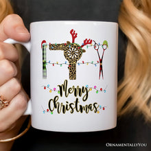 Carregar imagem no visualizador da galeria, Personalized Mug Hairdresser Buffalo Plaid Christmas
