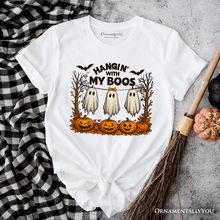 Cargar imagen en el visor de la galería, Hanging with My Boos Ghost T-Shirt, Funny Halloween Spooky Season Tee
