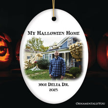 Carregar imagem no visualizador da galeria, Haunted House Photograph Custom Tree Halloween Ornament
