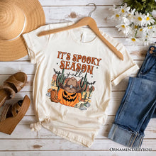Load image into Gallery viewer, It&#39;s Spooky Season Y&#39;all T-Shirt, Funny Western Halloween Tee for Pumpkin Cowboys
