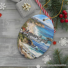 Carregar imagem no visualizador da galeria, Laguna Beach Artistic Christmas Ornament, California Coastal Seaside Souvenir and Gift

