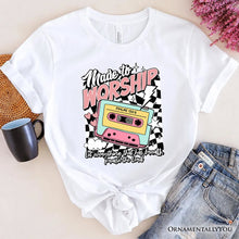 Cargar imagen en el visor de la galería, Made to Worship Christian Retro T-Shirt, Psalm 150:6 Bible Verse Tee
