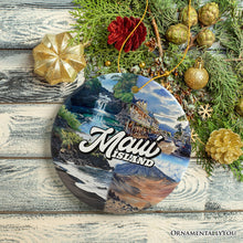 Carregar imagem no visualizador da galeria, Majestic Maui Island Christmas Ornament, Hawaiian Tropical Paradise Gift and Travel Souvenir
