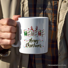 Carregar imagem no visualizador da galeria, Personalized Mug Baseball Buffalo Plaid Christmas, Ho Ho Ho Baseball Gift
