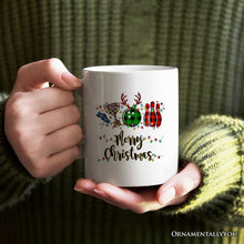 Carregar imagem no visualizador da galeria, Personalized Mug Bowling Buffalo Plaid Christmas, Ball Pins and Trophy
