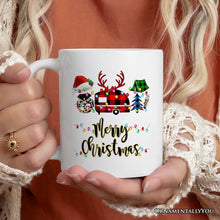Carregar imagem no visualizador da galeria, Personalized Mug Camp Buffalo Plaid Christmas, Camping Friends Gift
