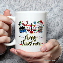 Carregar imagem no visualizador da galeria, Personalized Mug Law and Legal Theme Buffalo Plaid Christmas, Lawyer and Paralegal Clerk Gift
