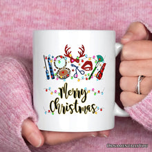 Carregar imagem no visualizador da galeria, Personalized Mug Makeup Artist Buffalo Plaid Christmas, Cosmetologist Beauty and Cosmetics Gift
