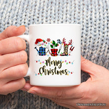 Carregar imagem no visualizador da galeria, Personalized Mug Plant Lover Gift Buffalo Plaid Christmas, Botanical Gift
