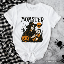 Cargar imagen en el visor de la galería, Momster T-Shirt for Spooky Season, Witchy Halloween Tee for Moms
