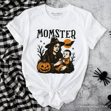 Carregar imagem no visualizador da galeria, Momster T-Shirt for Spooky Season, Witchy Halloween Tee for Moms
