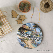 Carregar imagem no visualizador da galeria, Monterey Beach Artistic Christmas Ornament, California Coastal Marine Life Decoration
