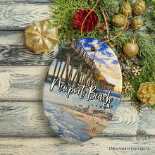 Carregar imagem no visualizador da galeria, Newport Beach Christmas Ornament, California Coastal City Gift and Tree Decor
