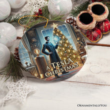 Carregar imagem no visualizador da galeria, Nikola Tesla Christmas Ornament, Scientific Gift for Science Nerd or Teacher
