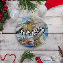 Carregar imagem no visualizador da galeria, Panama City Beach Tropical Paradise Ornament, Florida Coastal Christmas Gift and Souvenir

