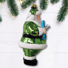 Load image into Gallery viewer, (Pre-Order) Pothead Santa Glass Christmas Ornament, Merry Weedmas Funny Pot Decoration
