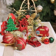 Load image into Gallery viewer, Rustic Christmas Adventure Ornament Bauble 60 Piece Set, Camping Truck, Acorns, Woods Theme
