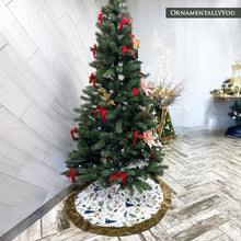 Carregar imagem no visualizador da galeria, Rustic Nature Pattern Elegant Vintage Christmas Tree Skirt
