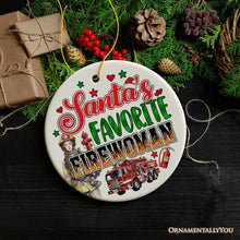 Load image into Gallery viewer, Santa's Favorite Fireman and Firewoman Ornament, Artistic Christmas Appreciation Keepsake
