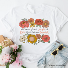 Load image into Gallery viewer, Seeds of Love Mama Floral T-Shirt, White, Natural and Black Retro Tee for Sentimental Mothers
