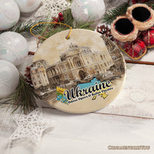 Load image into Gallery viewer, Ukraine Vintage City Artwork Ornament, Odesa Opera and Ballet Theatre Ukrainian Souvenir
