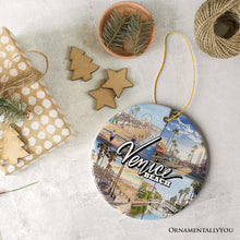 Carregar imagem no visualizador da galeria, Vibrant Venice Beach Ornament, Californian Coastal Urban Christmas Gift and Keepsake
