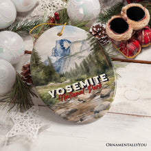 Carregar imagem no visualizador da galeria, Watercolor Painting of El Capitan in Yosemite National Park Ornament, for Christmas Souvenir
