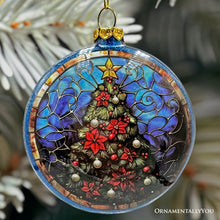 Load image into Gallery viewer, Wonderful Santa Claus Stained Glass Christmas Ornament, Holiday Tree Portrait Decor
