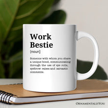 Carregar imagem no visualizador da galeria, Work Bestie Definition Personalized Mug, Funny Coworker Gift with Custom Name

