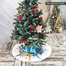 Carregar imagem no visualizador da galeria, World Landmark Christmas Tree Skirt
