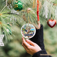 Carregar imagem no visualizador da galeria, Artistic Tropical Barbados Landmarks and Beaches Ornament, Travel Caribbean Paradise Christmas Souvenir

